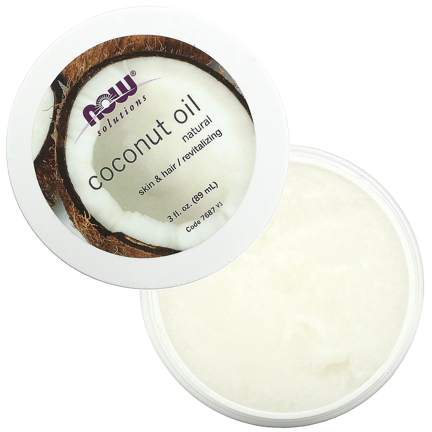 Now Solutions, Coconut Oil, Naturally Revitalizing For Skin And Hair, Conditioning Moisturizer, Convenient Travel Size, 3-Ounce