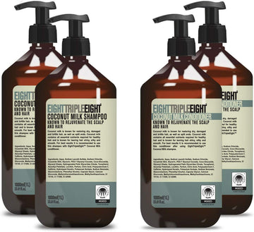 Eight Triple Eight Coconut Milk 2X Shampoo & 2X Conditioner 1L