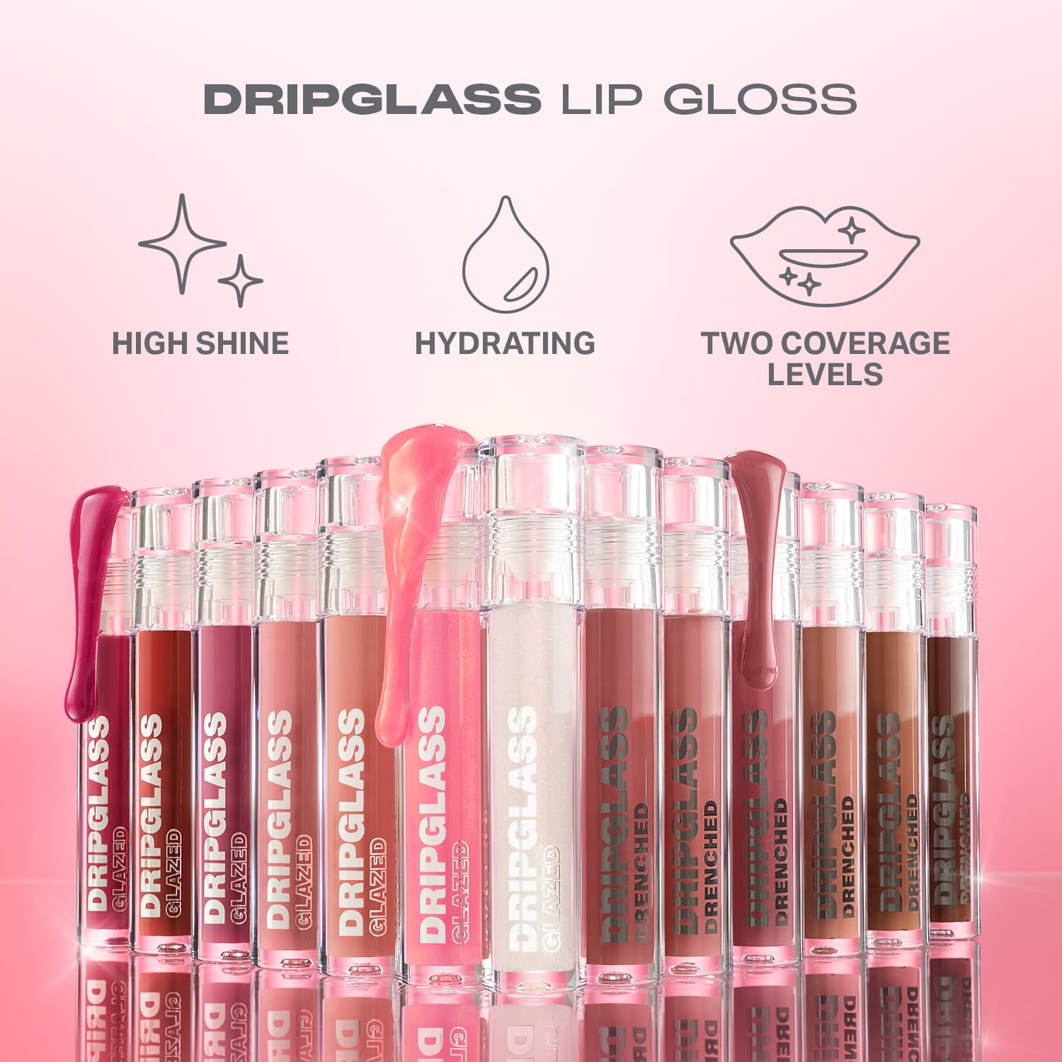 Morphe Dripglass High Shine Lip Gloss - Glazed, Semi-Sheer & Nourishing Lip Makeup - Buildable Formula Infused With Plant-Derived Squalane & Vitamin E - Shatterproof Mauve (0.13 Oz) : Beauty & Personal Care