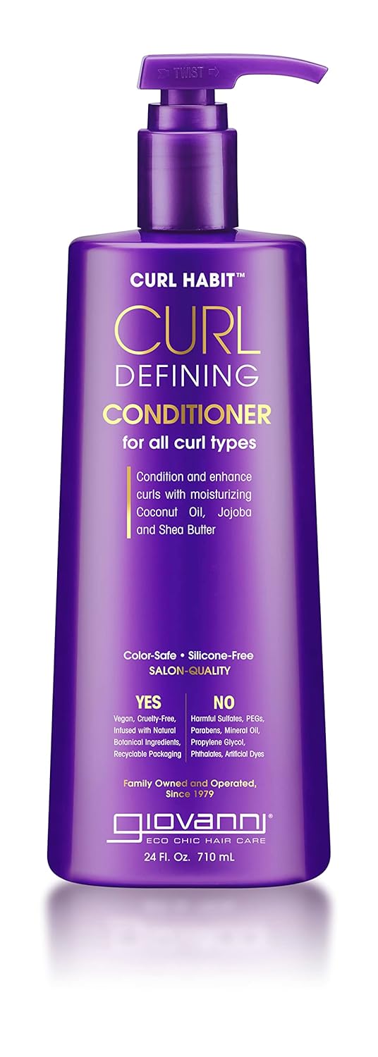 Giovanni Curl Habit Curl Defining Conditioner - Conditioner Curly Hair, Condition And Enhance Curls With Coconut Oil, Jojoba, & Shea Butter, Vegan, Cruelty-Free, Silicone Free Curl Conditioner - 24 Oz