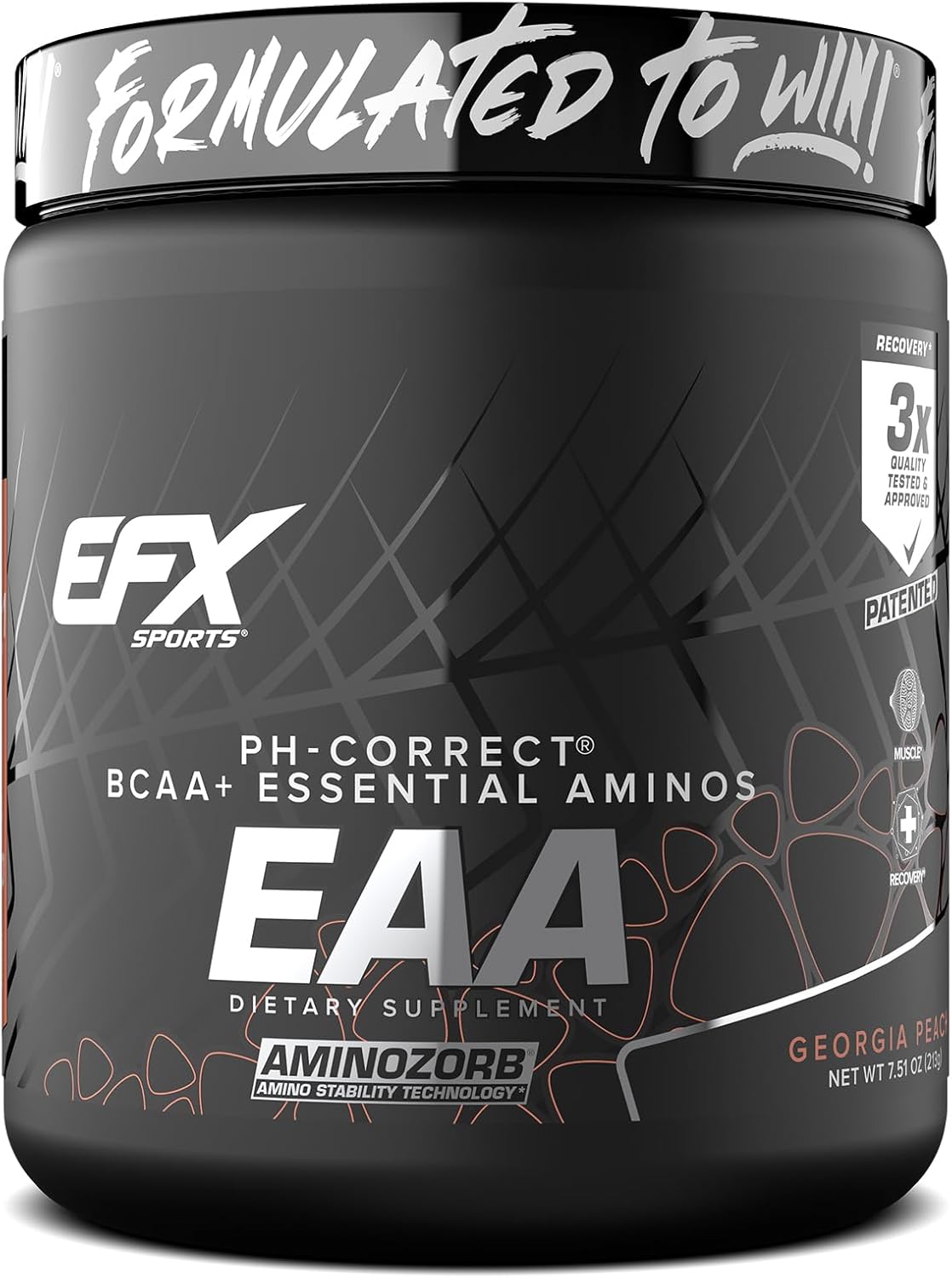 Efx Sports Training Ground Eaa | Essential Amino Acids Supplement | Energy & Protein Synthesis | Pre, Intra, Or Post Workout | 40 Servings (Georgia Peach)