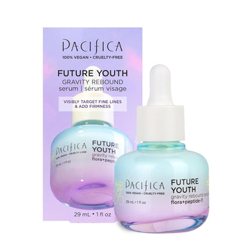 Pacifica Beauty Future Youth Gravity Rebound Serum, Skincare, Gel Serum, Fine Lines, Wrinkles, Anti Aging, Lightweight, Peptide Serum For Face, For Aging And All Skin Types, Vegan, 1 Fl Oz (1 Count)