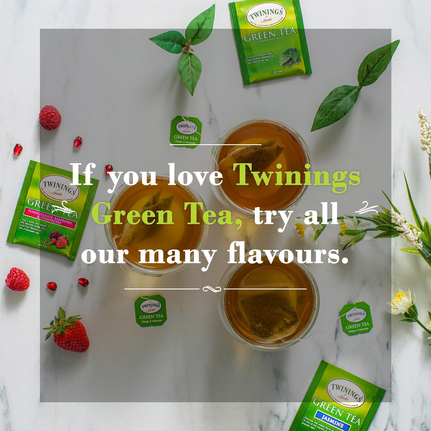 Twinings Green Tea Bags - Caffeinated Tea Made From Fresh Green Tea Leaves, Perfect For Hot Or Iced Tea, 50 Count