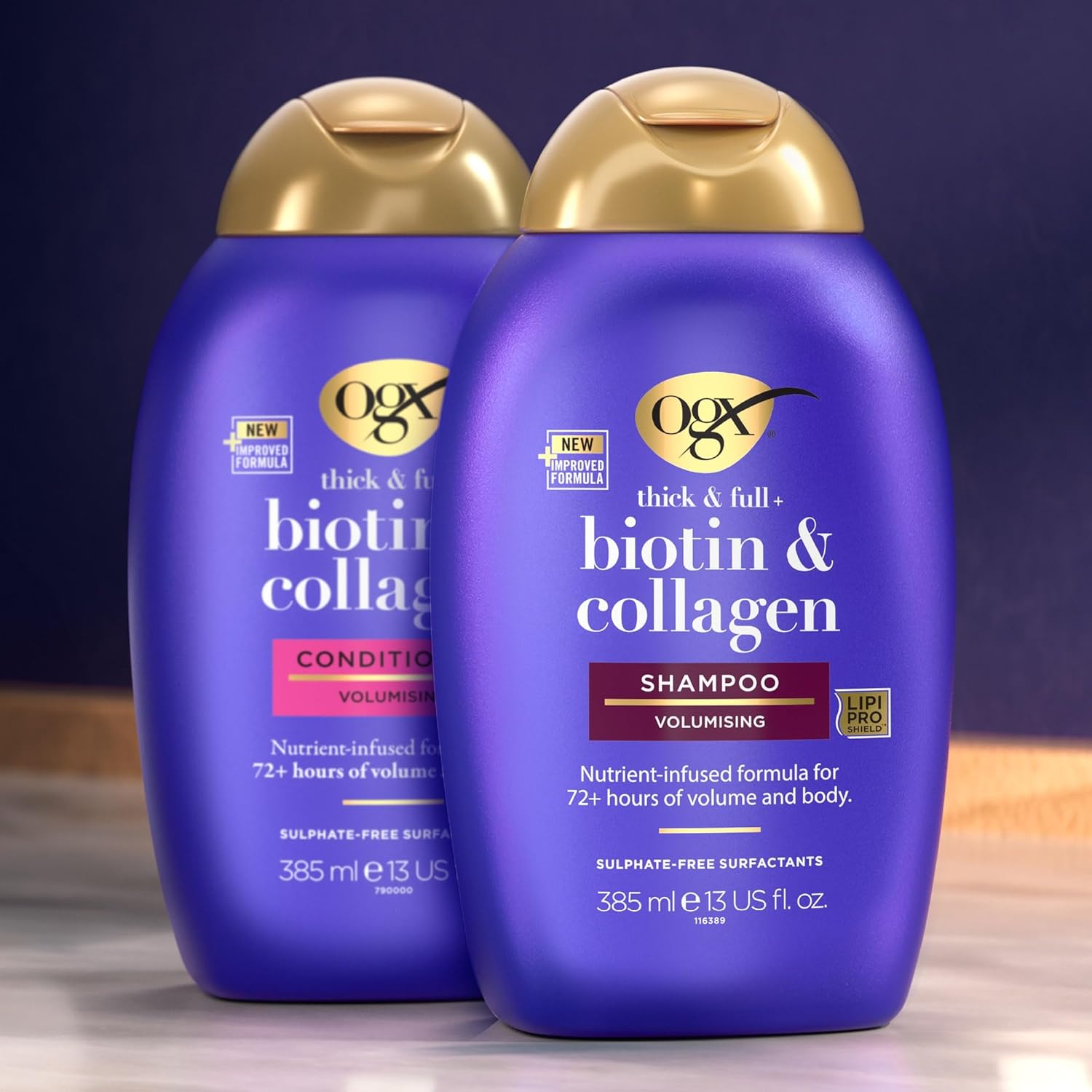 Ogx Biotin And Collagen Volumising Hair Conditioner, Thick And Full, With Vitamin B7 Biotin, And Collagen, For Thin Hair, Sulfate Free Surfactants, 385Ml, Packaging May Vary