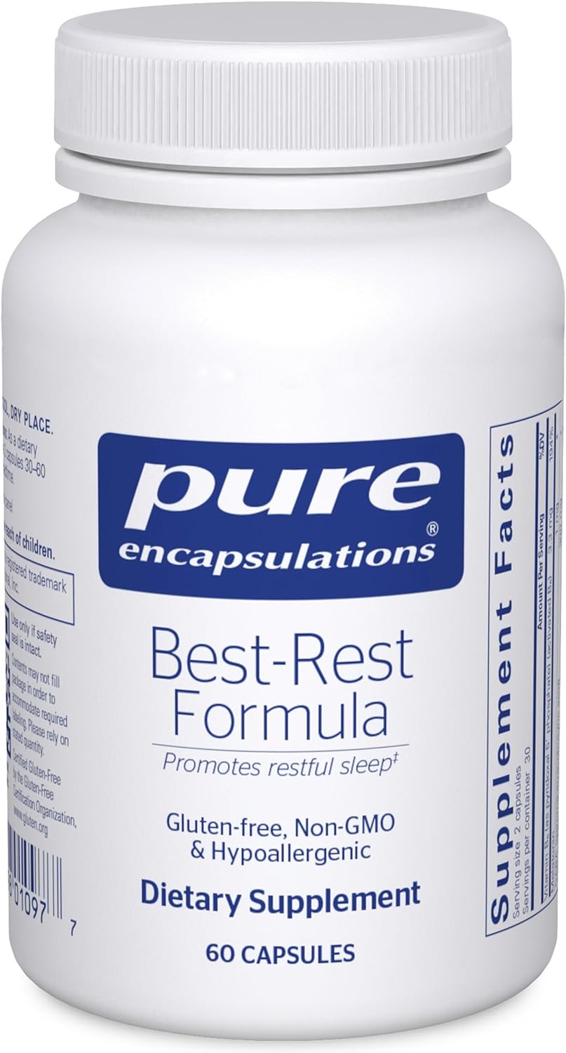 Pure Encapsulations Best-Rest Formula - Supports Restful Sleep - For Relaxation - Restful Sleep Supplement - Non-Gmo & Vegan - 60 Capsules