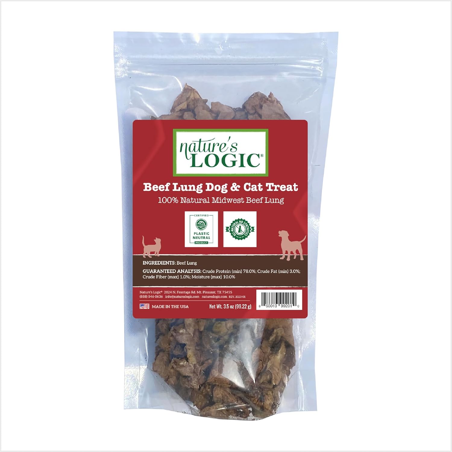 Nature'S Logic Beef Lung Bites, 3.5Oz