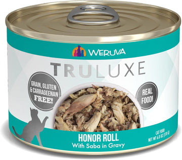 Weruva Truluxe Cat Food, Honor Roll With Wild-Caught Saba In Gravy, 6Oz Can (Pack Of 24)