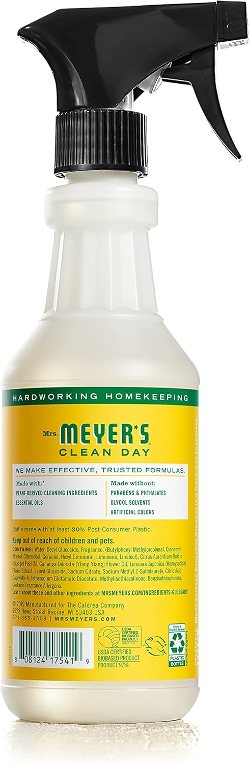 Mrs. Meyer'S Clean Day All-Purpose Cleaner Spray, Honeysuckle, 16 Fl. Oz