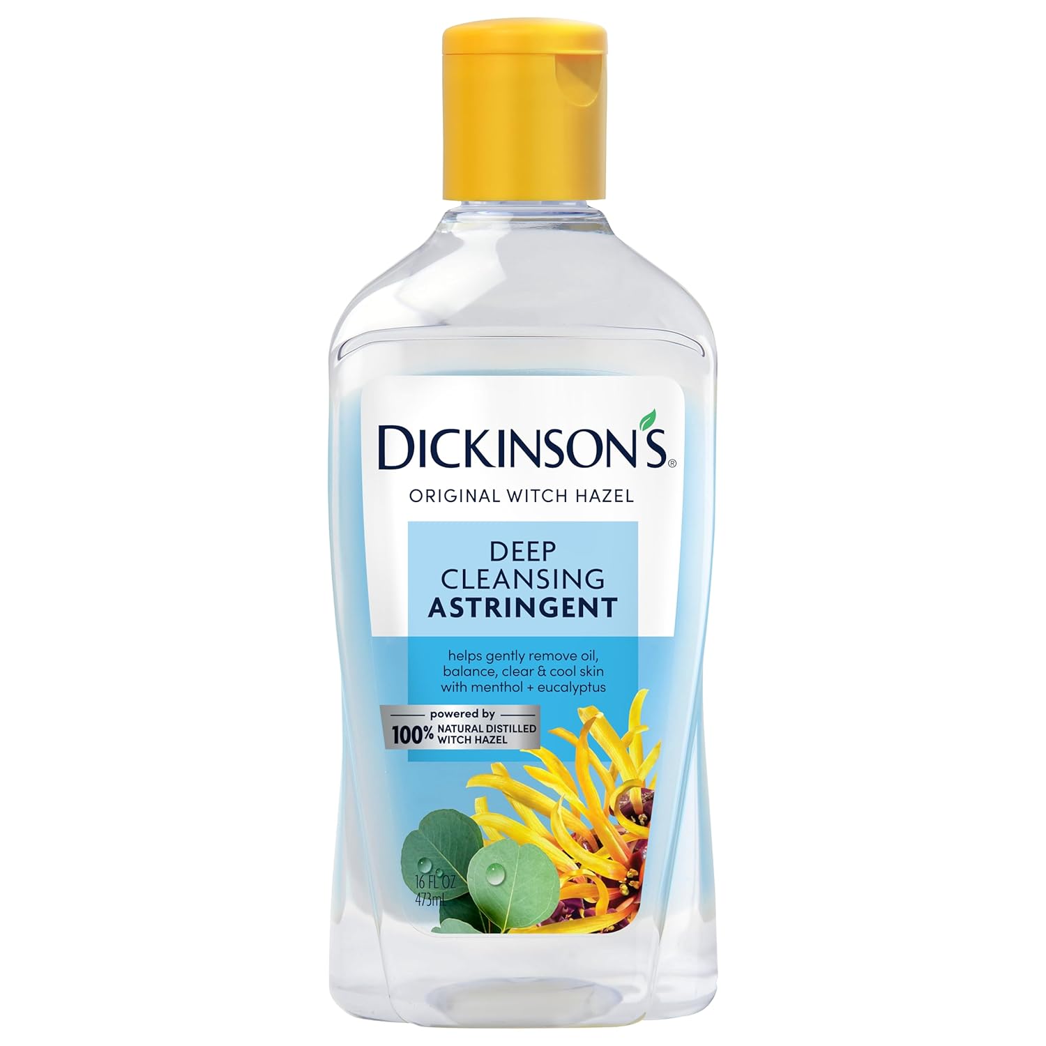 Dickinson'S Original Witch Hazel Deep Cleansing Astringent | 100% Natural Distilled Witch Hazel | Clears Pores | Removes Impurities, Makeup, Excess Oil | 16 Fl Oz