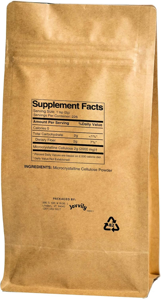 Microcrystalline Cellulose Powder - 1 Lb - Fiber Supplement - Binding Agent