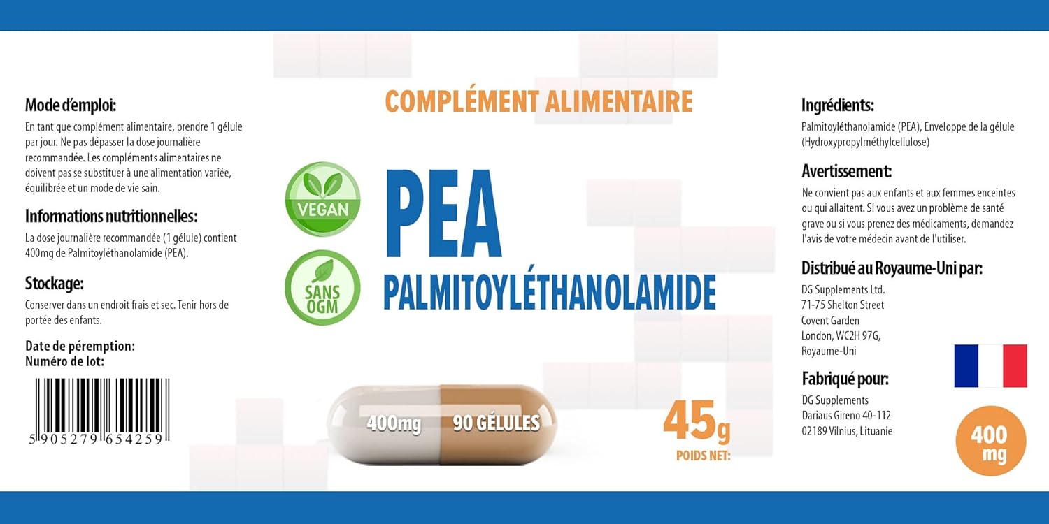 Hepatica Palmitoylethanolamide (Pea) 400Mg | 90 Vegan Capsules | High Strength Pain & Inflammation Support | 3Rd Party Lab Tested | Gluten-Free & Non-Gmo