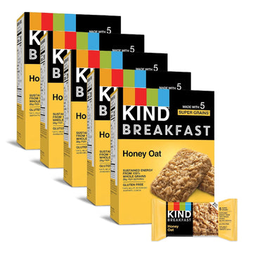 Kind Breakfast, Healthy Snack Bar, Honey Oat, Gluten Free Breakfast Bars, 100% Whole Grains, 1.76 Oz Packs (30 Count)