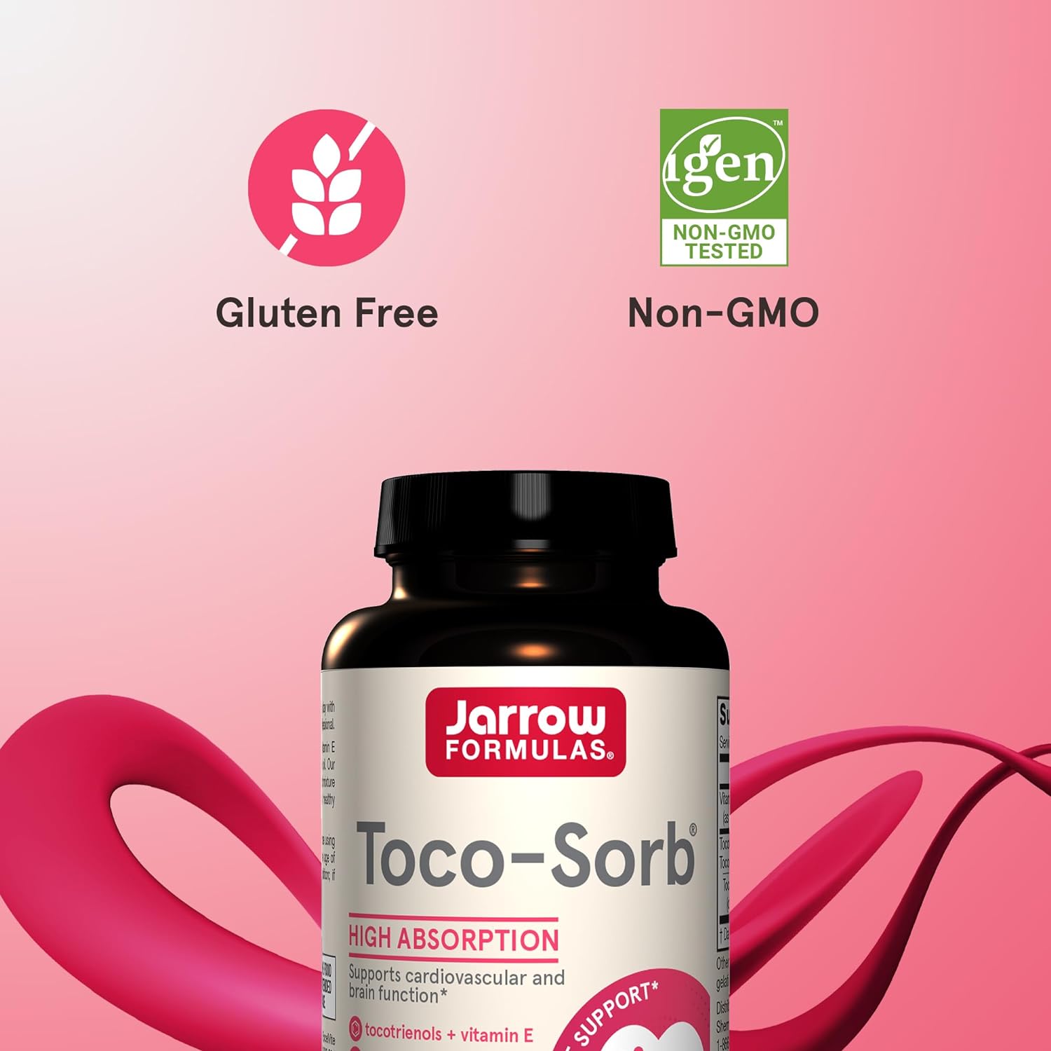 Jarrow Formulas Toco-Sorb - 60 Softgels - Cardiovascular Health & Brain Function Support - High Absorption Formula - Mixed Tocotrienols & Vitamin E Supplement - Up to 60 Servings