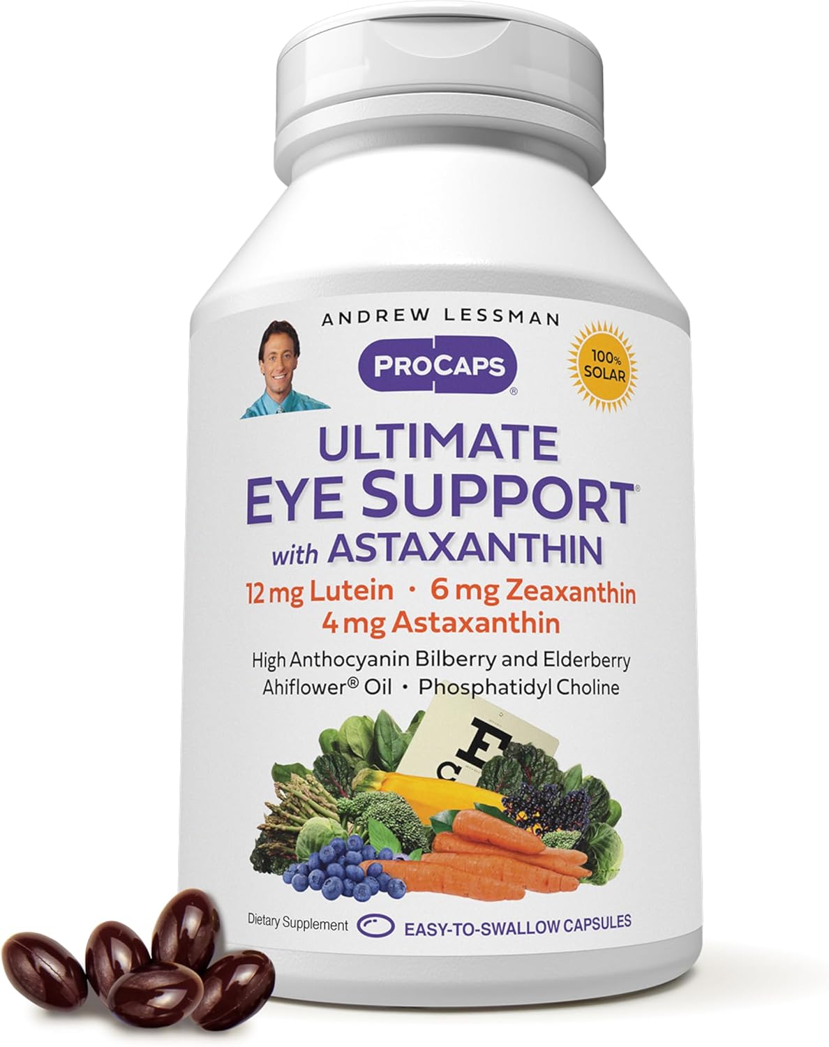 Andrew Lessman Ultimate Eye Support 30 Softgels - 12Mg Lutein, 6Mg Zeaxanthin, Bilberry, Key Nutrients To Support Eye Health And Promote Healthy Vision. No Additives. Easy To Swallow Softgels