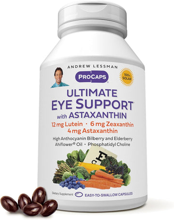 Andrew Lessman Ultimate Eye Support 30 Softgels - 12Mg Lutein, 6Mg Zeaxanthin, Bilberry, Key Nutrients To Support Eye Health And Promote Healthy Vision. No Additives. Easy To Swallow Softgels