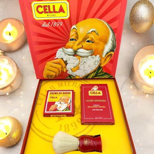 Cella, Luxury Gift Set, Includes Cella’S Classic Shave Cream, After Shave Lotion And Boar Bristle Shave Brush, Made In Italy