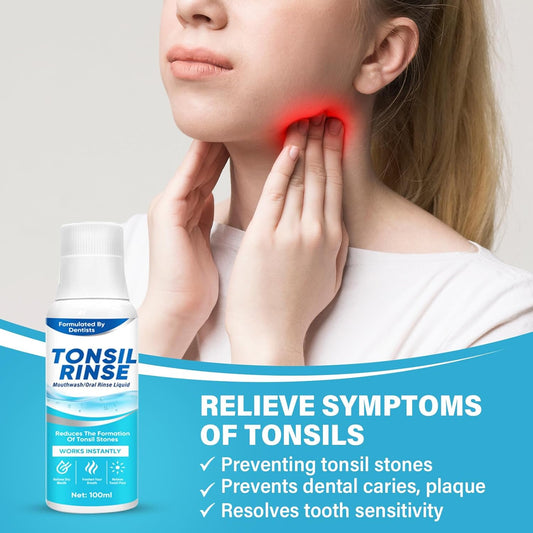 Tonsil Stone Remover, Natural Ingredients Mouthwash Or Oral Rinse Liquid To Help Soothe Tonsils, Fast Effectively Soothe Dry Mouth & Freshens Breath Tonsil Stone Mouthwash, Smell Fresh