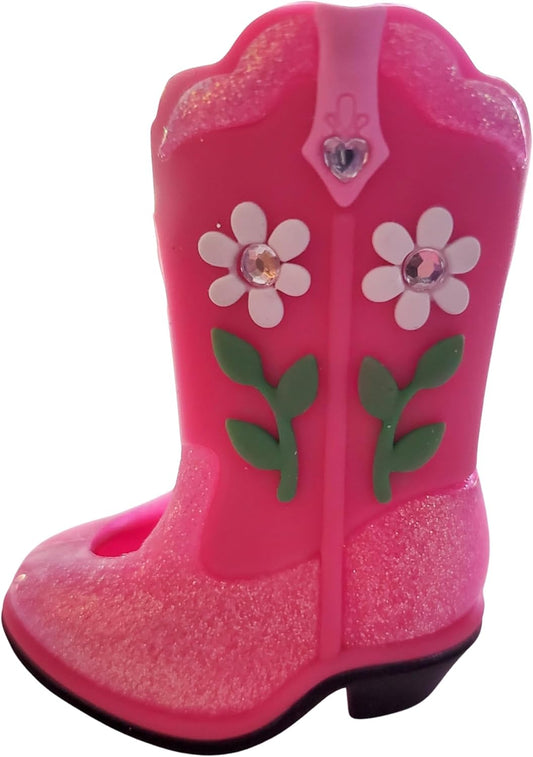 Bath and Body Works Pink Cowboy Boot with Gemstones Pocketbac Hand Sanitzer Holder