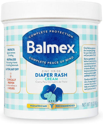 Balmex Diaper Rash Cream With Zinc Oxide 16 oz (Pack of 3)