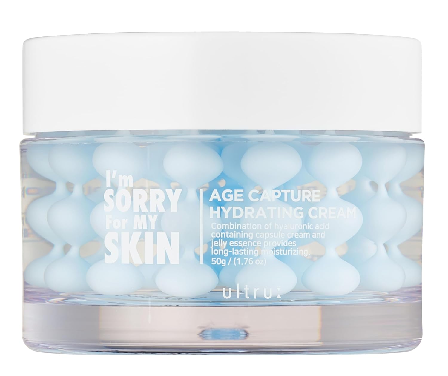 I'M Sorry For My Skin Age Capture Facial Cream, Korean Skin Care Moisturizer For Face And Neck With Hyaluronic Acid, Anti-Aging, Wrinkle Gel-Cream For Women (Blue - Hydrating Cream, 1.76 Oz)