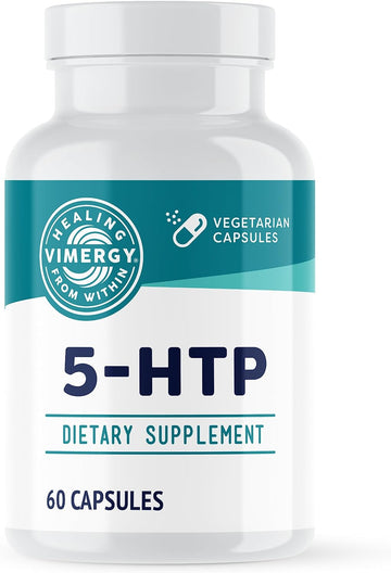 Vimergy 5-Htp Capsules, 60 Servings – Healthy Mood & Stress Support Supplement – Promotes Healthy Levels Of Serotonin For Stress Management, Vegan, Non-Gmo, Gluten-Free, Grain-Free, & Paleo