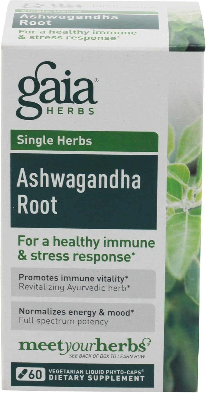 Gaia Herbs Ashwagandha Root Capsules, 60 Ct