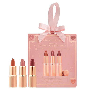 Charlotte Tilbury Iconic Mini Lip Trio - Stoned Rose, Pillow Talk 2, Walk Of No Shame