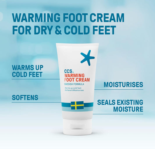 Ccs Warming Foot Cream 150 Ml - Moisturise And Soften Dry Skin And Cold Feet With A Warming Sensation (Pack Of 2)