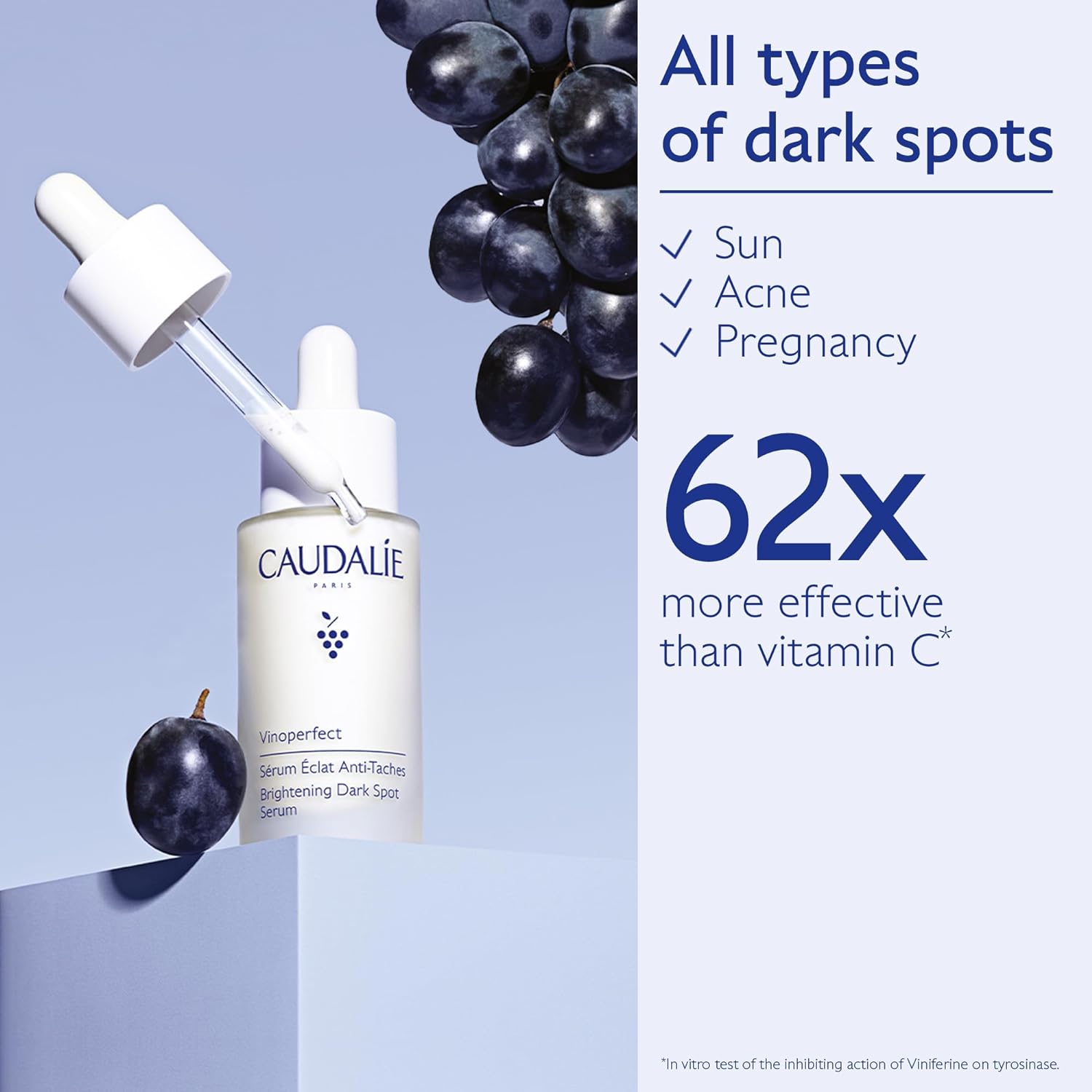 Caudalie Vinoperfect Brightening Dark Spot Serum Vitamin C Alternative - Jumbo Size 62x More Effective than Vitamin C with Viniferine for a Visibly Brighter Even Complexion… : Beauty & Personal Care