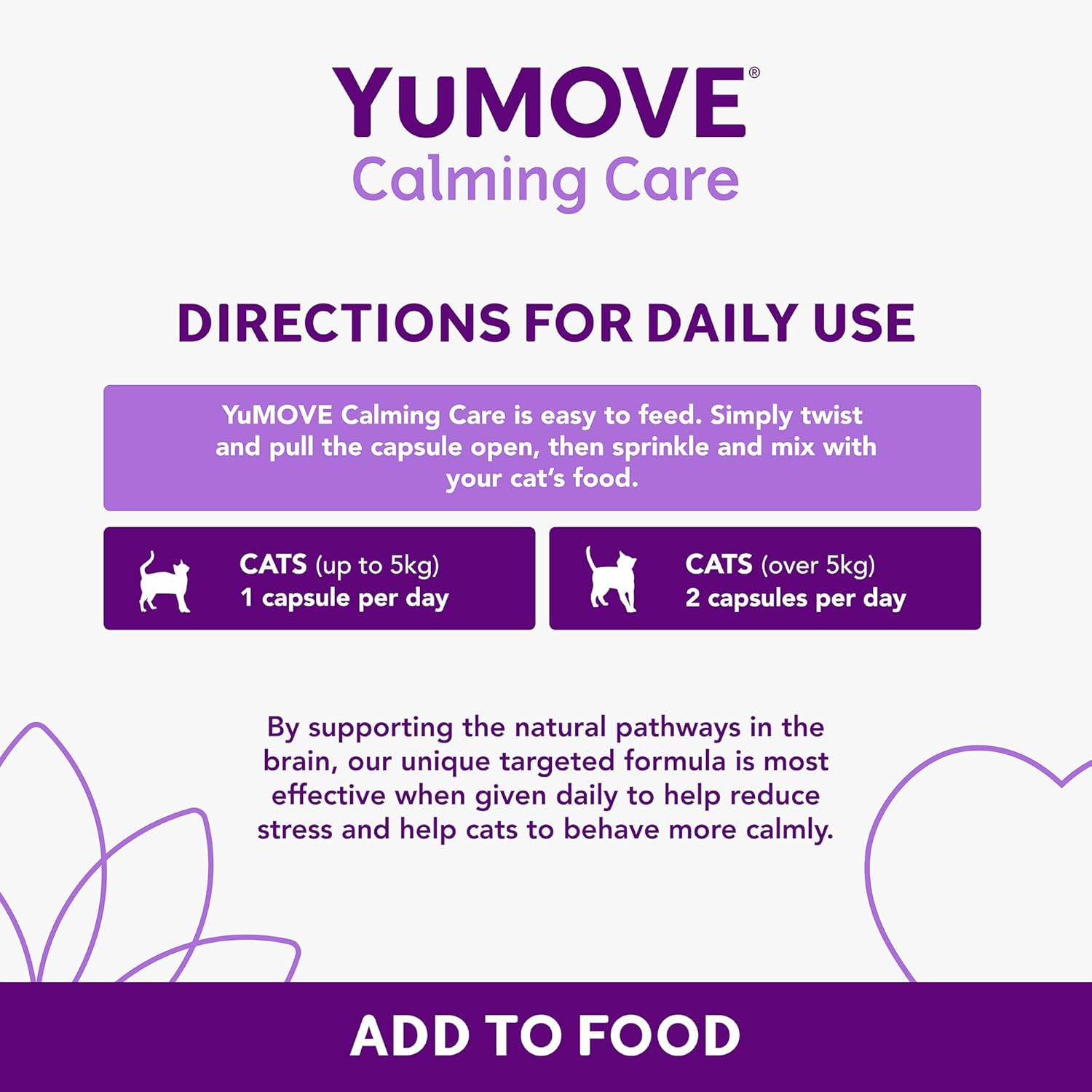 YuMOVE Calming Care for Cats | Previously YuCALM Cat | Calming Supplemnent for Cats who are Stressed or Nervous | Packaging may vary :Pet Supplies