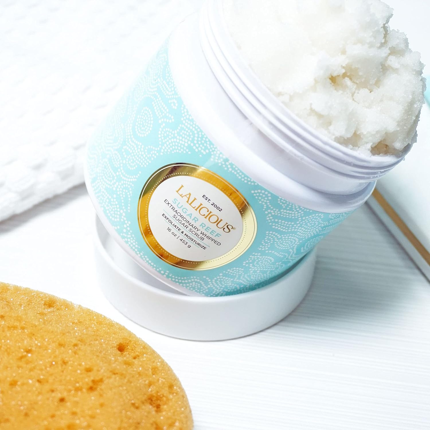 Lalicious Sugar Reef Extraordinary Whipped Sugar Scrub - Cane Sugar Body & Foot Scrub, Exfoliating & Moisturizing Skin Care With Coconut Oil & Honey, No Parabens (2Oz) : Beauty & Personal Care