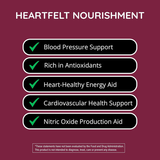 Organic Beet Root Capsules [1,300Mg Superfood] - Blood Pressure Support Supplements, Beet Root Powder - Nitric Oxide Supplement, Blood Flow & Blood Circulation | Antioxidant, Brain Food | Vegan, 60 Ct