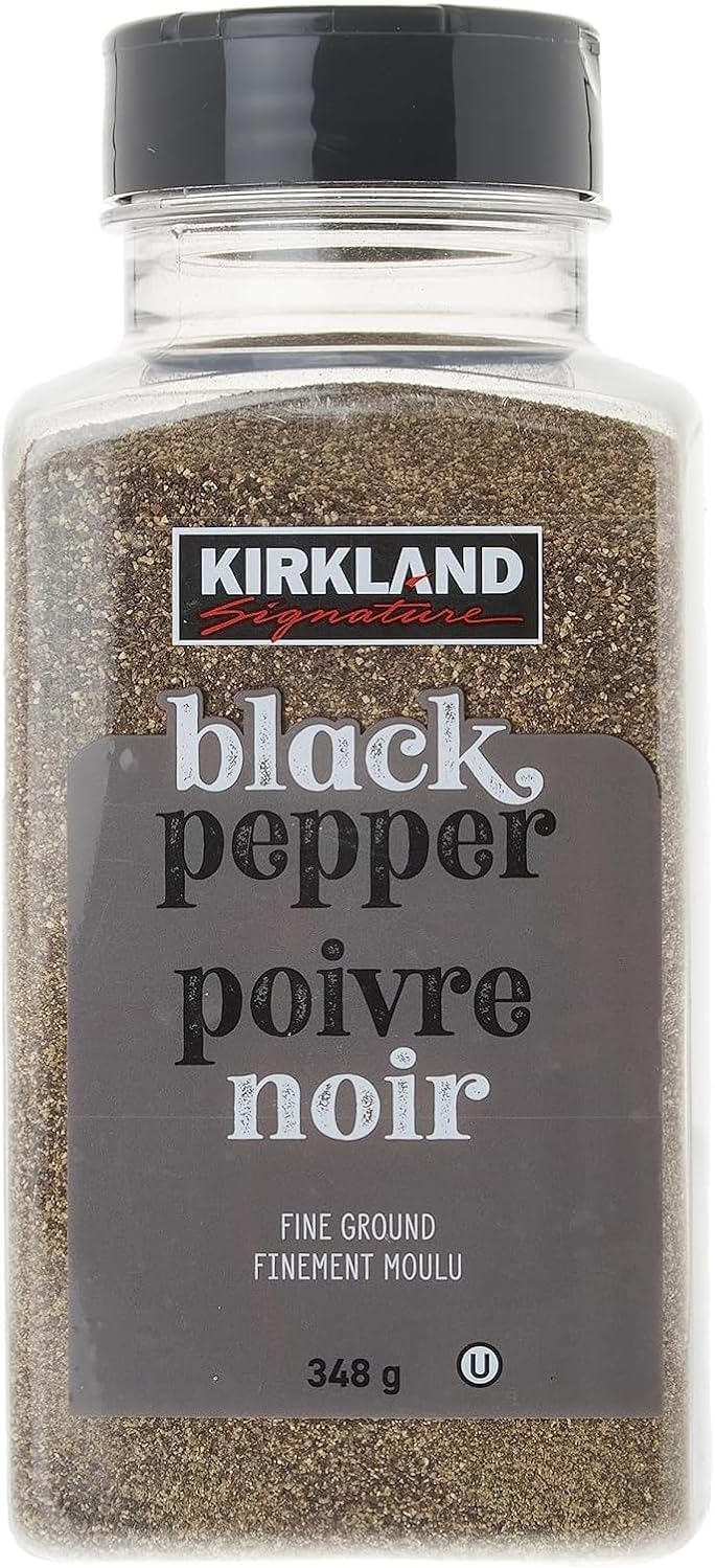 Kirkland Signature Spice Seasoning Dressing Fine Ground Black Pepper Jar 348G