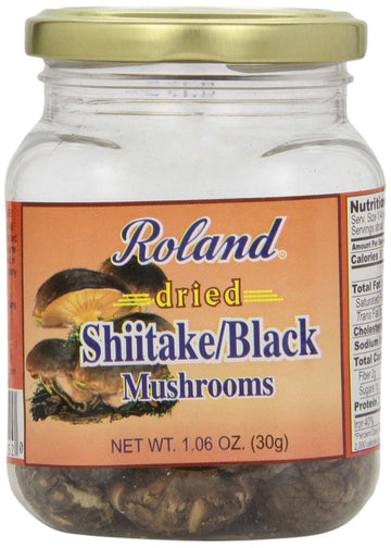 Roland Foods Premium Dried Shiitake Mushrooms, Specialty Imported Food, 1.06-Ounce Jar