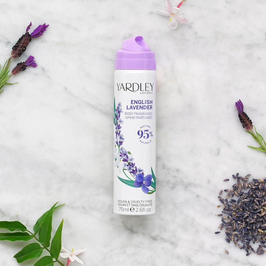 Yardley London English Lavender Body Spray, Floral Body Spray for Women with Notes of Geranuim and Jasmine, Lavender Body Mist for Women 75ml : Amazon.co.uk: Beauty