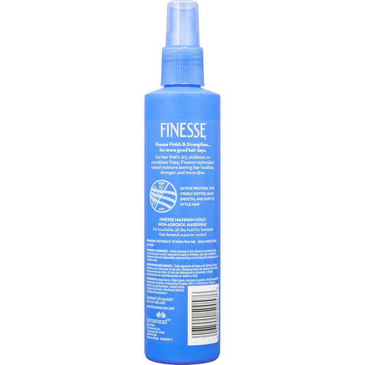 Finesse Finish + Strengthen, Maximum Hold Hairspray 8.50 Oz : Finesse Hairspray : Beauty & Personal Care
