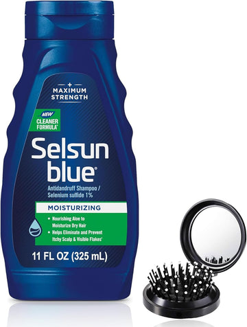 Luxpaks Hairbrush Bundled With Celsun Blue Moisturizing Antidandruff Shampoo – For Dry, Itchy Scalp