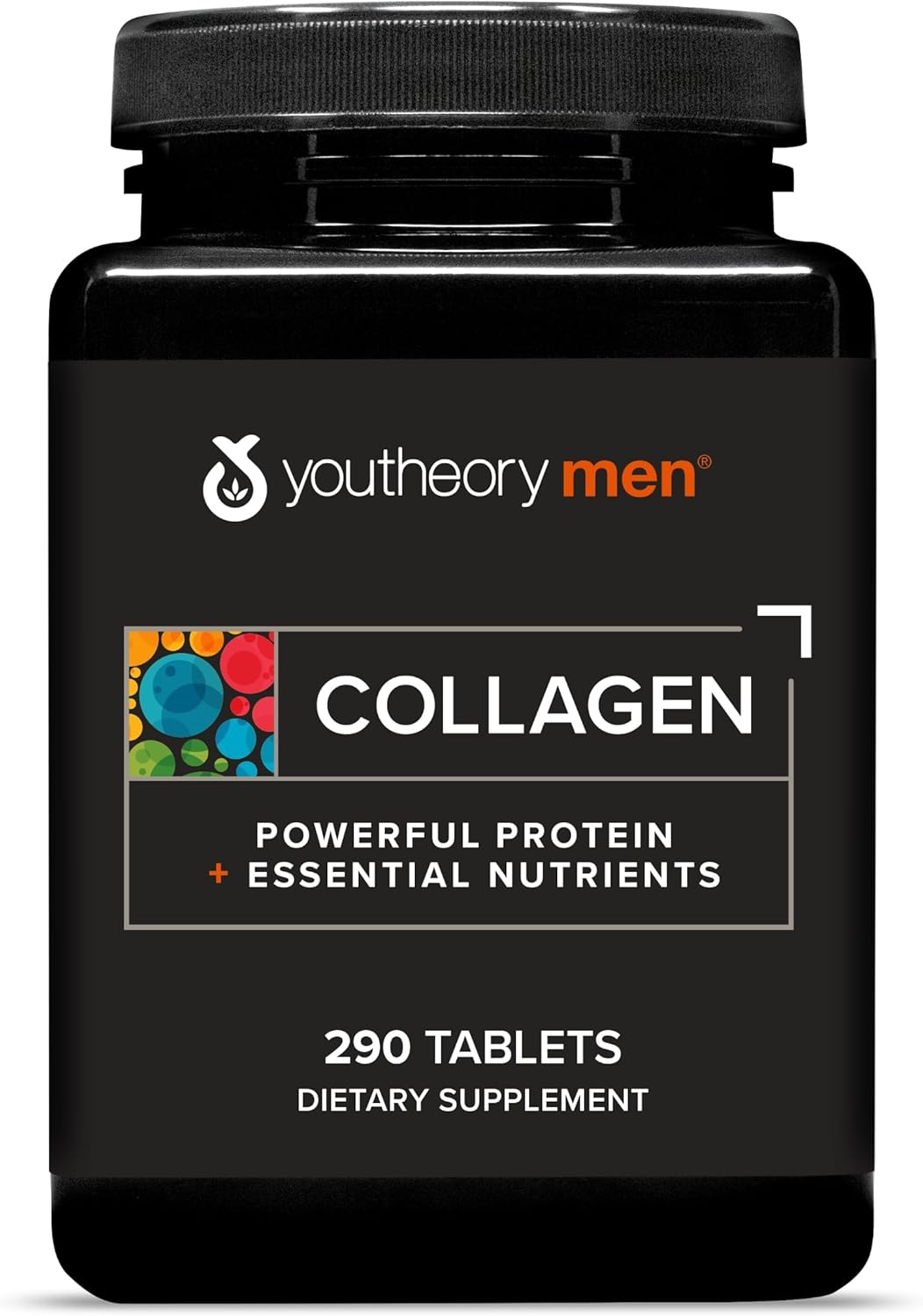 Youtheory Men'S Collagen - 5,000 Mg Collagen - Daily Collagen Supplements For Men - Hair & Skin Support* - Gluten, Soy & Dairy Free - 290 Tablets