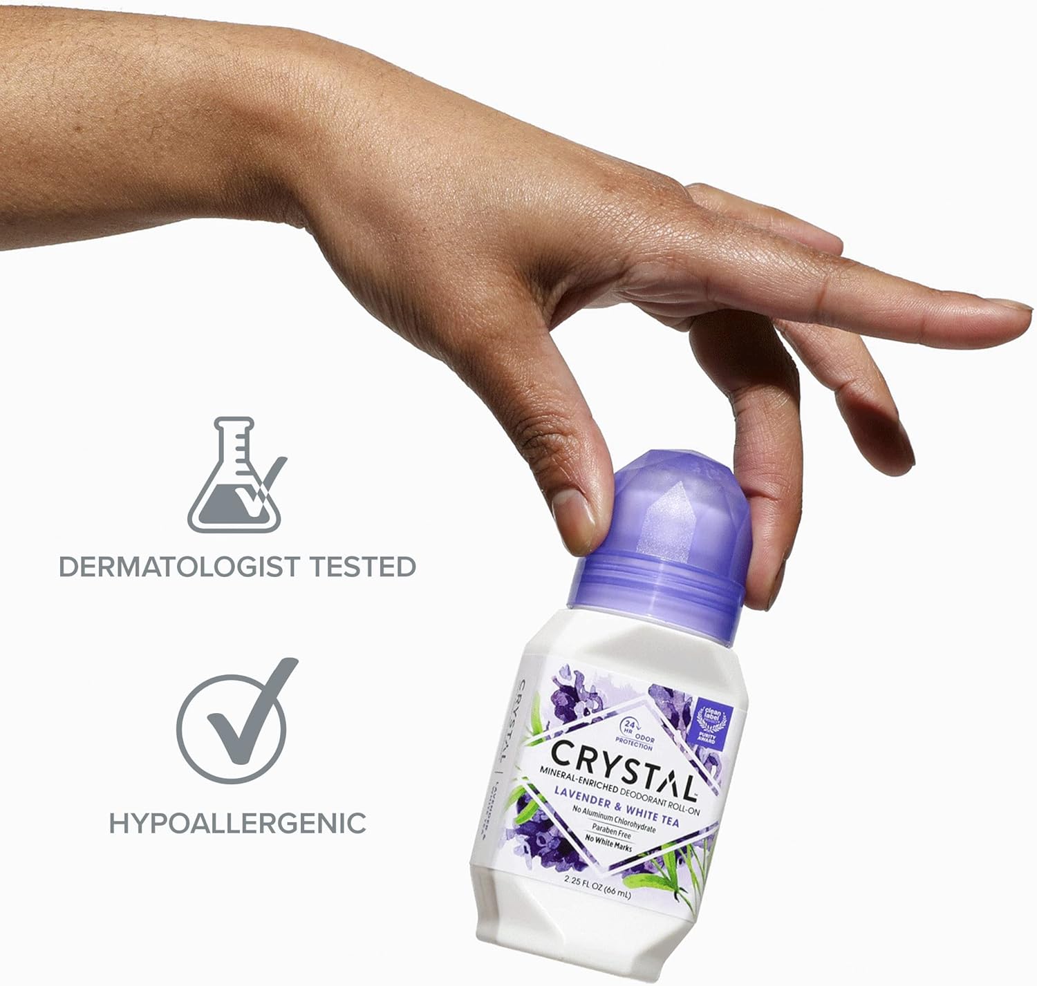 Crystal essence Deodorant Roll-On, Lavender and White Tea 2.25 fl. oz : Amazon.co.uk: Beauty