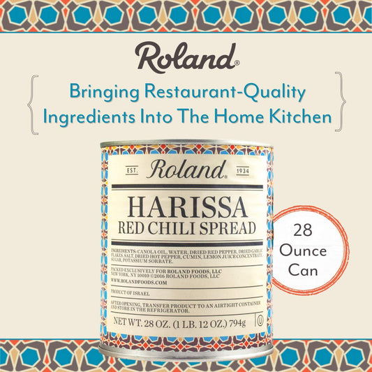 Roland Foods Harissa Red Chili Spread, Specialty Imported Food, 28-Ounce Can