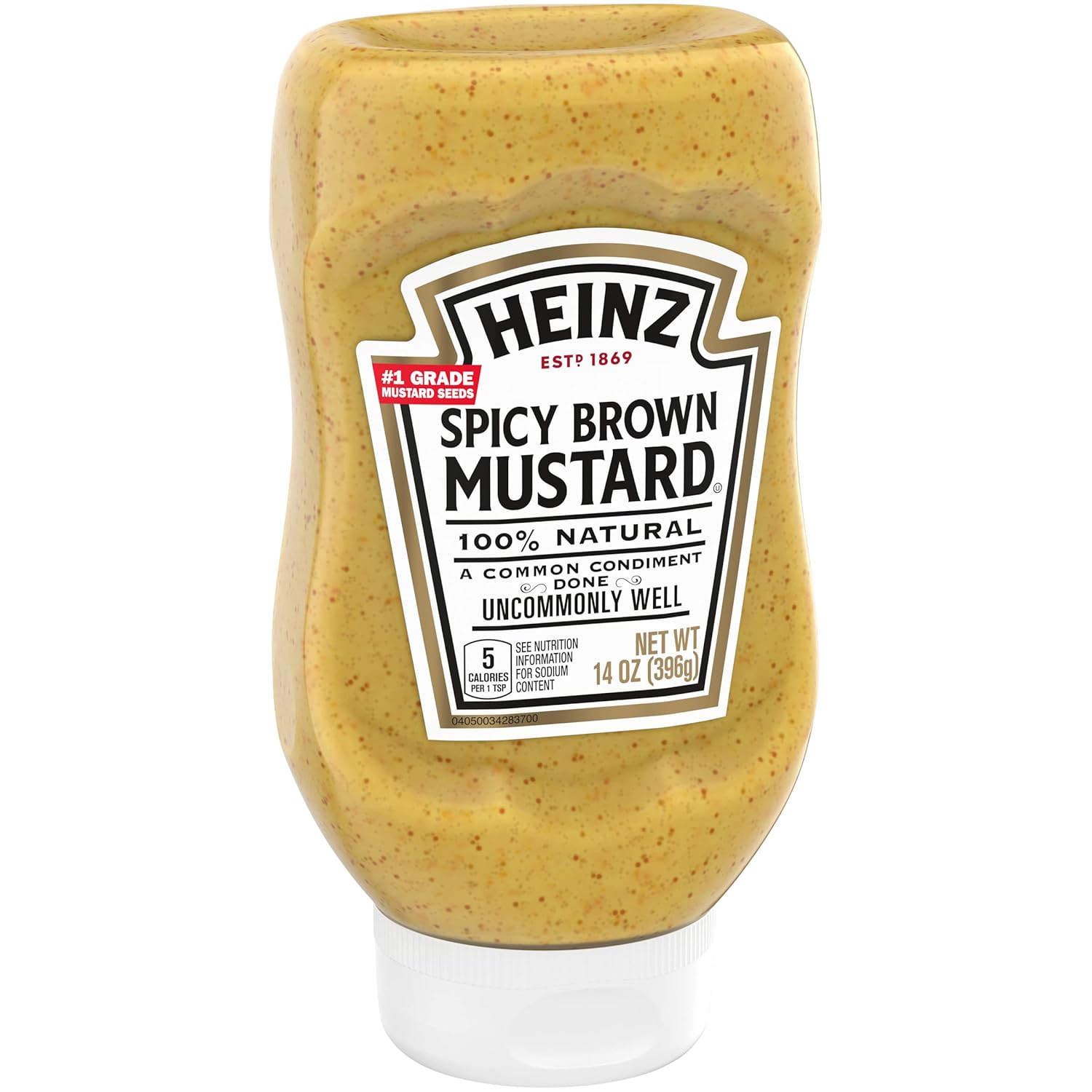 Heinz 100% Natural Spicy Brown Mustard (14 Oz Bottle)