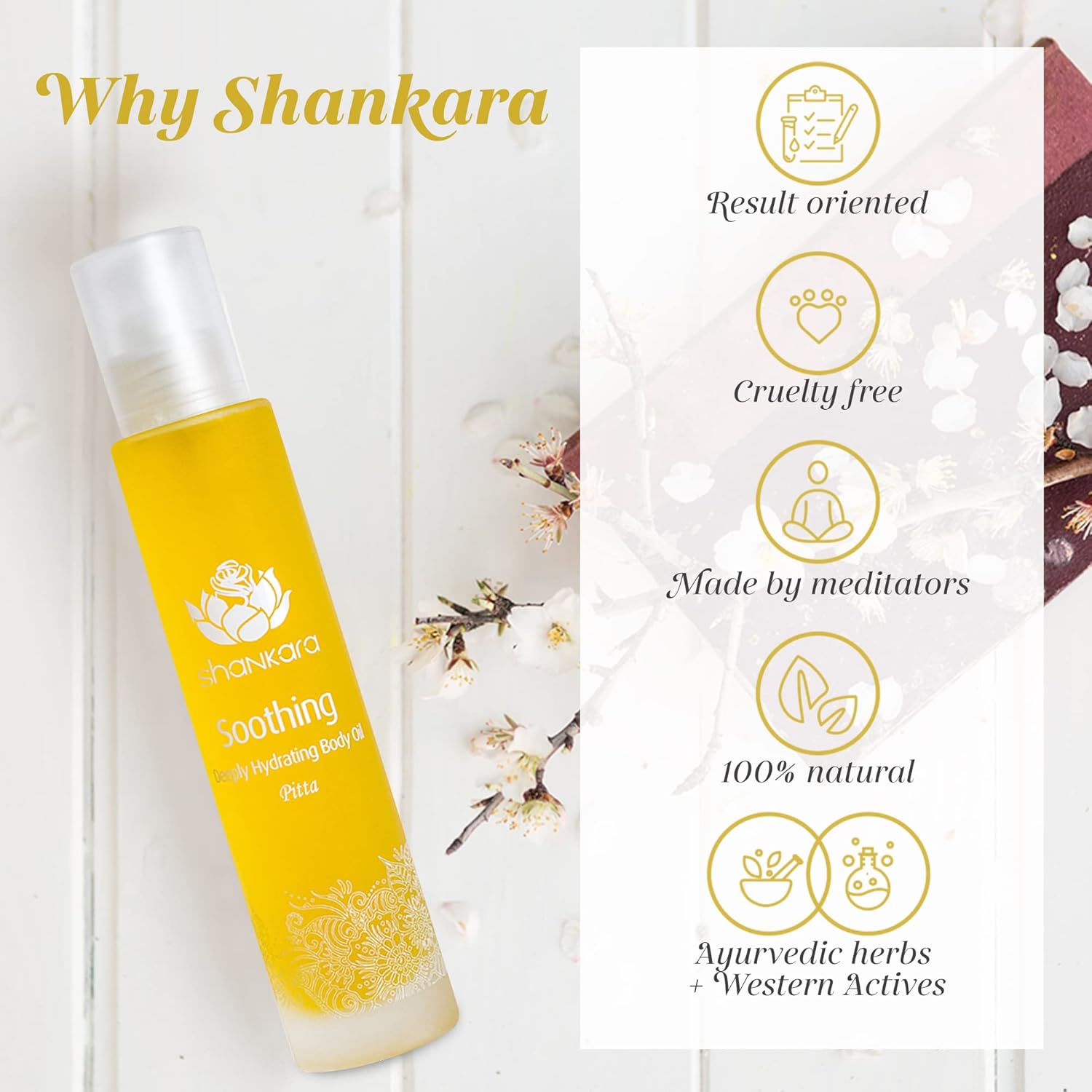 Shankara Soothing Body Oil For Women And Men With Lavender, Calendula And Lemon Balm– Perfect Hydrating Body Oil For Nourishing Dry Skin And Soothing Mind And Best Body Massage Oil (30Ml/1 Bottle) : Beauty & Personal Care