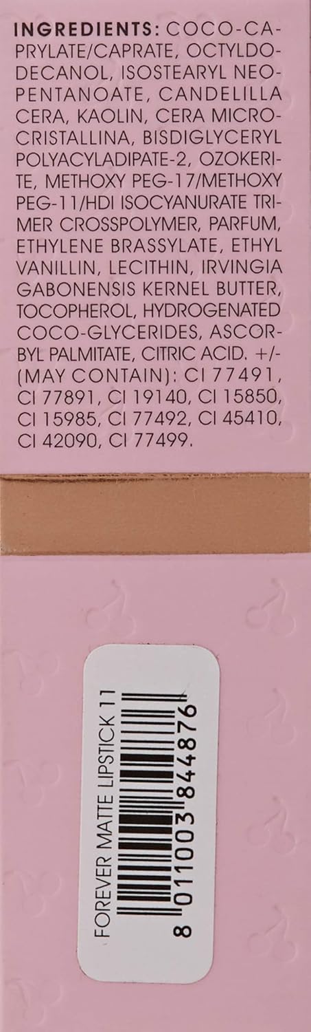 Naj-Oleari Forever Matte Lipstick Make-Up Face Woman 11 Rosa Cashmere