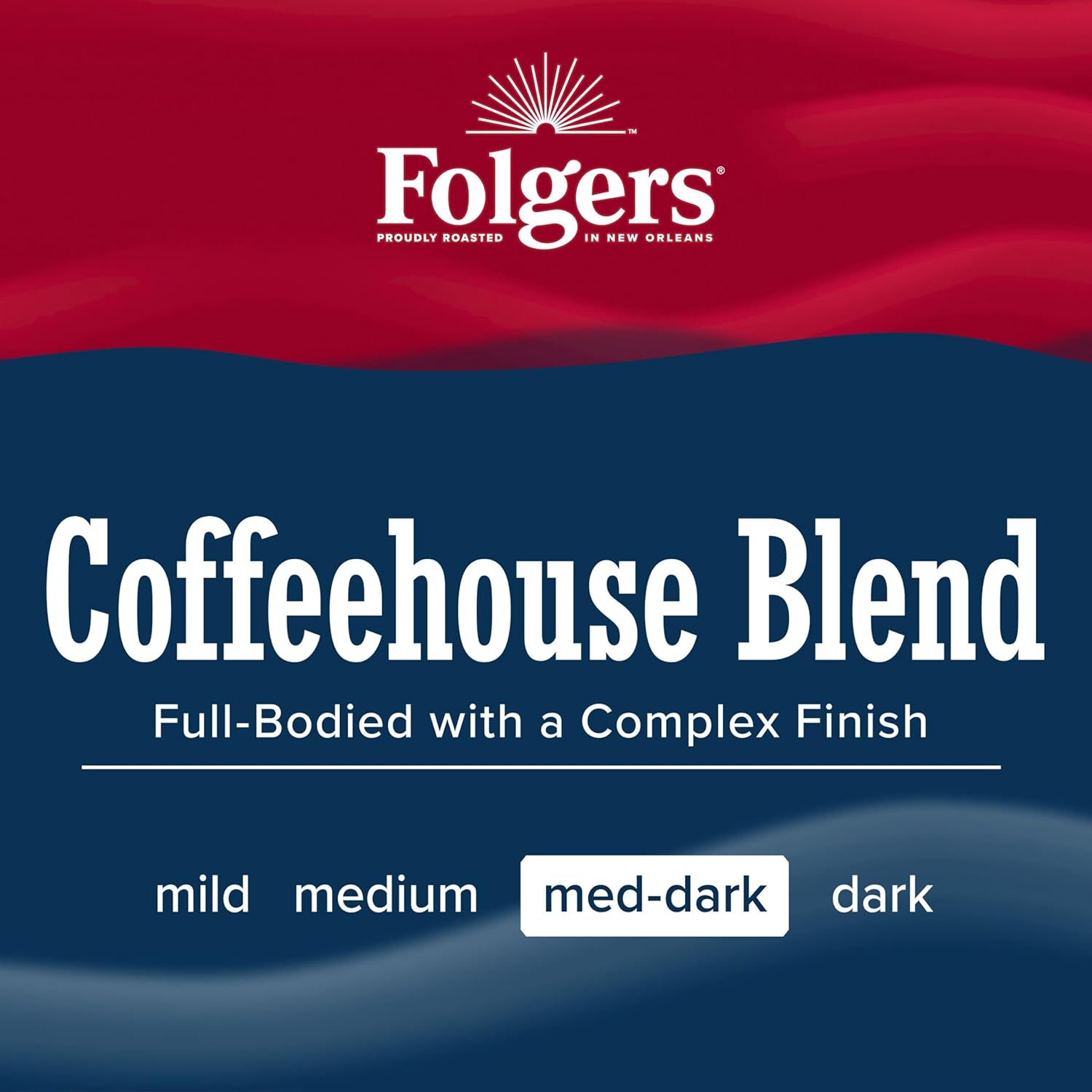Folgers Coffeehouse Blend Medium Dark Roast Ground Coffee, 22.6 Ounces (Pack of 6) : Grocery & Gourmet Food