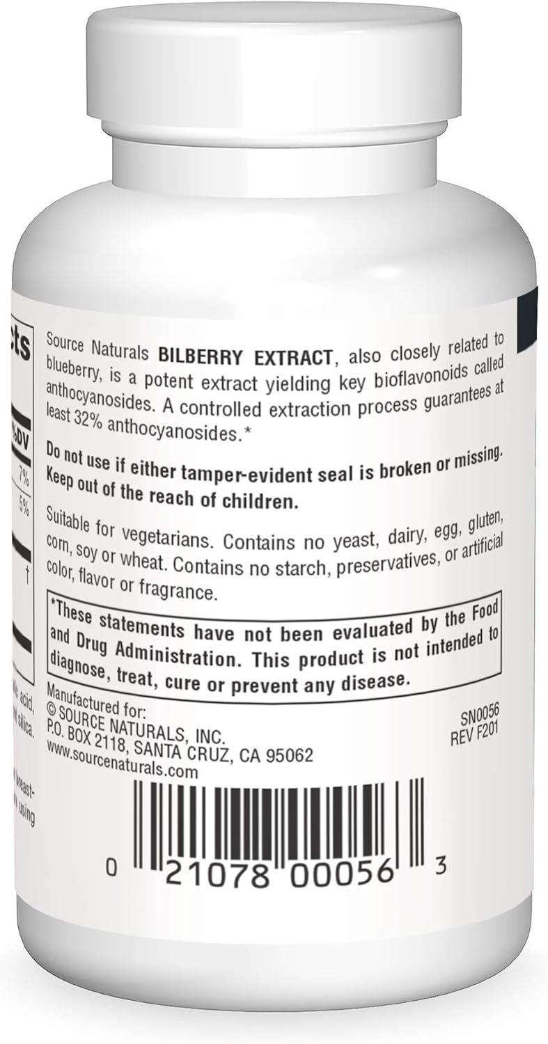 Source Naturals Bierry Extract 100 mg Standardized Botanical Antioxidant - 120 Tablets