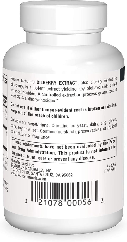 Source Naturals Bierry Extract 100 mg Standardized Botanical Antioxidant - 120 Tablets