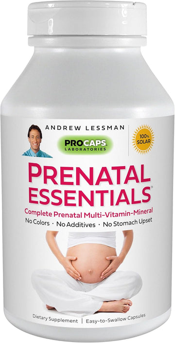 Andrew Lessman Prenatal Essentials 360 Capsules - Complete Prenatal Vitamins For Women, No Additives Prenatal Multivitamin, Nutrients For Womens Prenatal, Postnatal-Methylfolate Prenatal With Iron