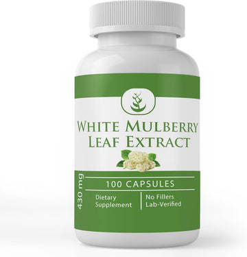 Pure Original Ingredients White Mulberry Leaf Extract (100 Capsules) Always Pure, No Additives Or Fillers, Lab Verified