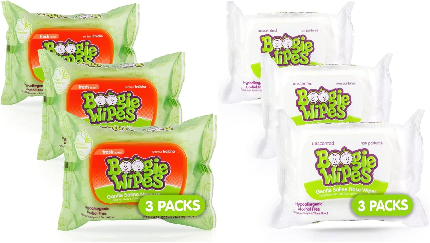 Boogie Wipes Gentle Wet Wipes For Baby And Kids, Made With Vitamin E, Aloe And Chamomile, Fresh And Unscented Wipes, 180 Count