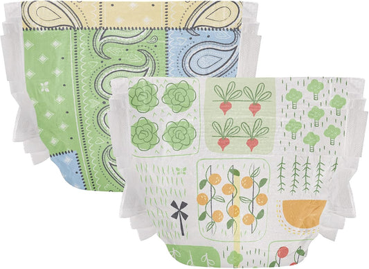 The Honest Company Clean Conscious Diapers | Plant-Based, Sustainable | Color Me Paisley + Grow Together | Club Box, Size 6 (35+ Lbs), 44 Count